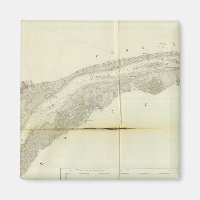 Delaware Bay, Fluss 3 Magnet (Vorne)
