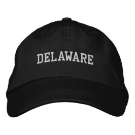 Delaware bestickte, anpassbare Cap Black Bestickte Kappe