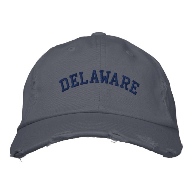 Delaware bestickte bekümmerte Cap Scotland Blue Kappe (Vorderseite)