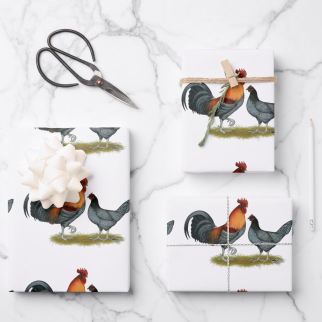 Delaware Blue Hen Geschenkpapier Set (Vorderseite)