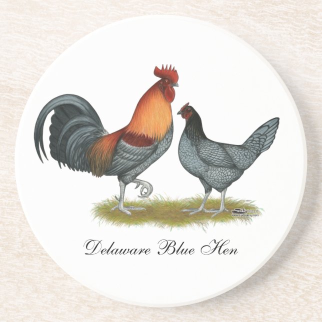 Delaware Blue Hen Getränkeuntersetzer (Vorne)