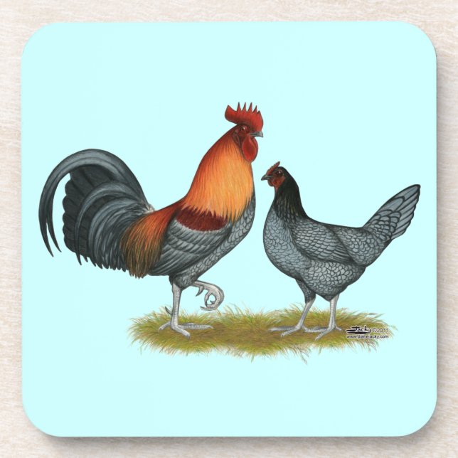 Delaware Blue Hen Untersetzer (Vorderseite)