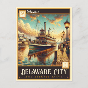 Delaware City, Delaware Vintage Postkarte