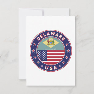 Delaware, Delaware, T - Shirt, Delaware, Aufkleber Dankeskarte