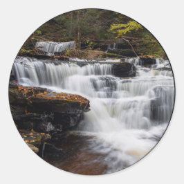 Delaware Falls - Herbst 2018 Runder Aufkleber