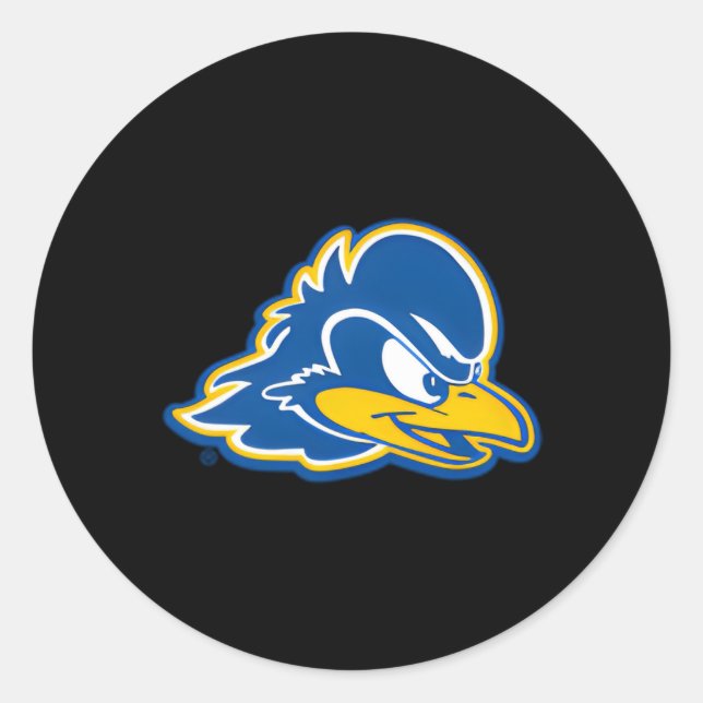 Delaware Fightin' Blue Hens Links Brust Icon Runder Aufkleber (Vorderseite)
