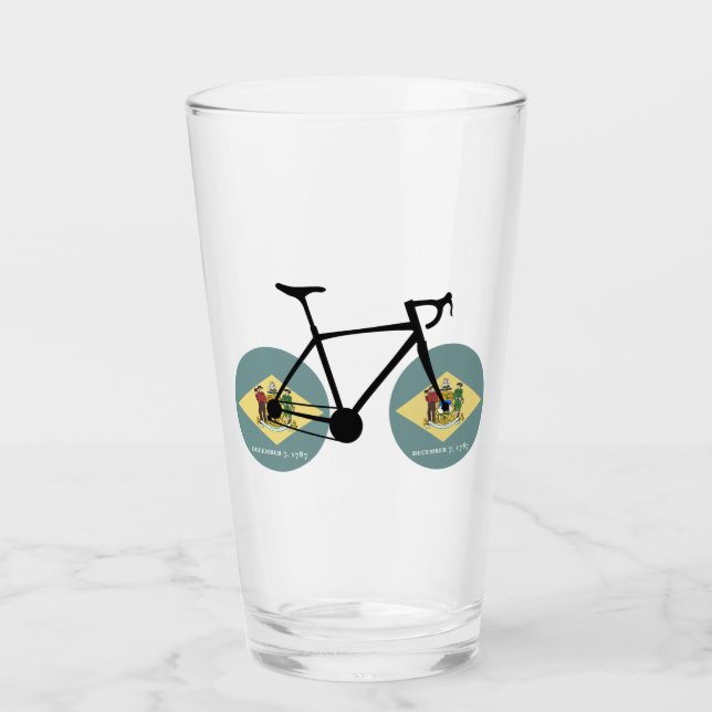 Delaware Flag Cycling Glas (Vorderseite)