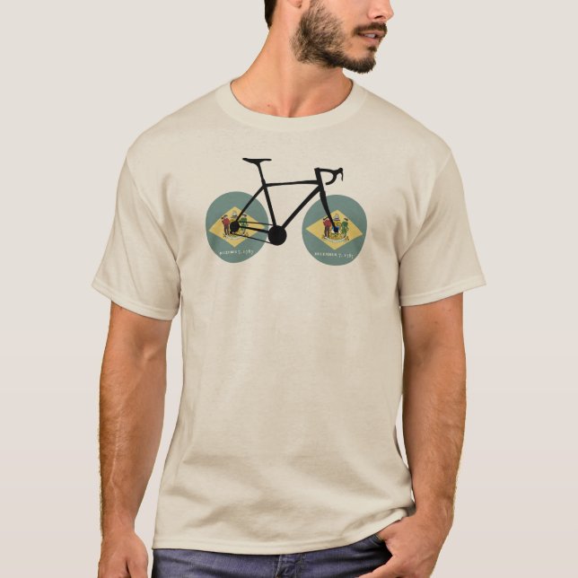 Delaware Flag Cycling T-Shirt (Vorderseite)