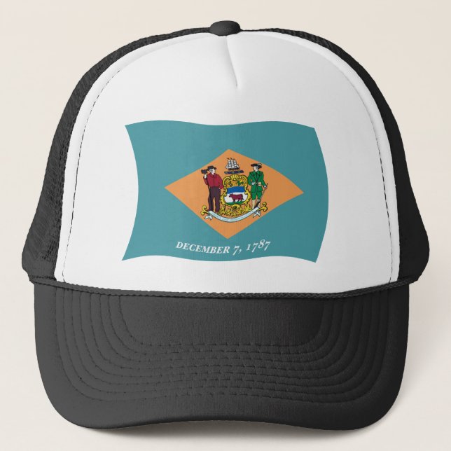Delaware-Flag-Hat Truckerkappe (Vorderseite)