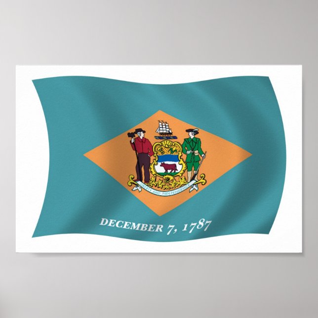 Delaware Flag Poster Print (Vorne)