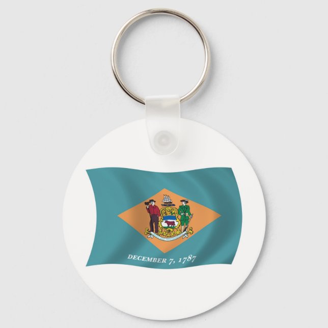 Delaware Flag Schlüsselanhänger (Vorderseite)