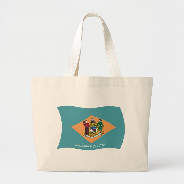 Delaware Flag Totag Jumbo Stoffbeutel (Vorne)