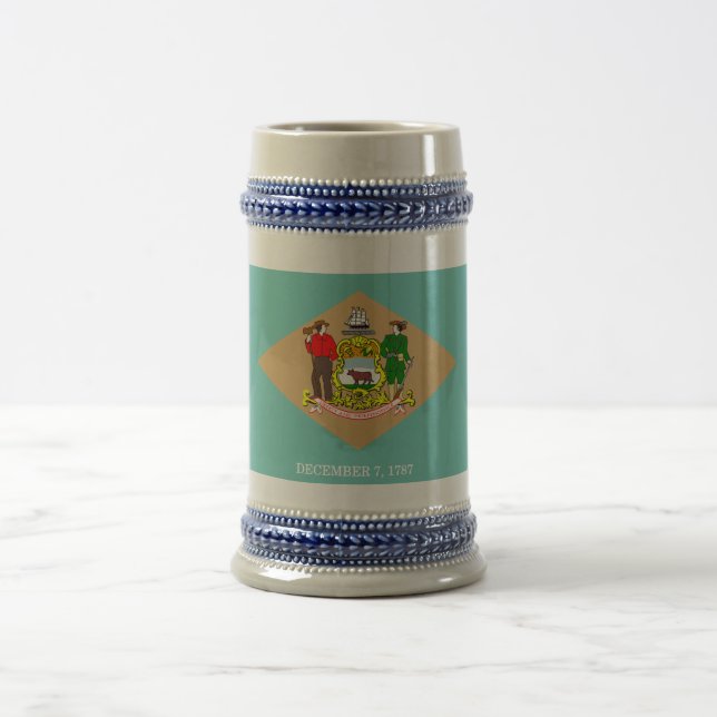 Delaware-Flagge Bierglas (Mittel)