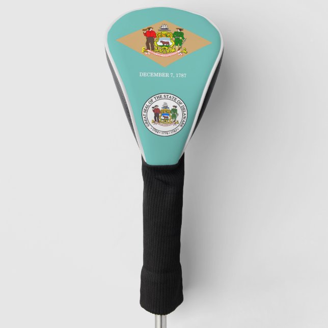Delaware-Flagge Golf Headcover (Vorderseite)