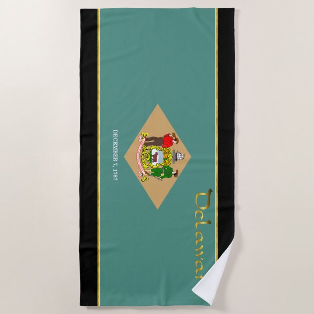 Delaware-Flagge Strandtuch (Vorderseite)