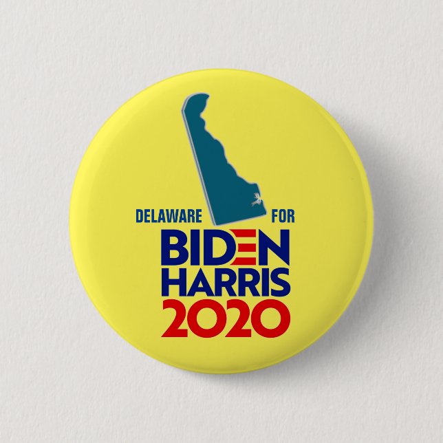 Delaware für Biden Harris 2020 Button (Vorderseite)