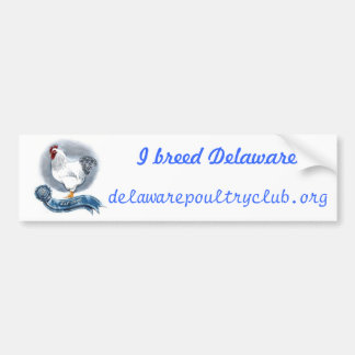 Delaware-Geflügel schlagen Bumber Aufkleber mit Autoaufkleber