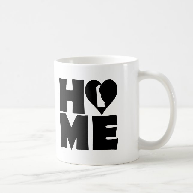 Delaware Home Heart State Mug oder Travel Mug Kaffeetasse (Rechts)