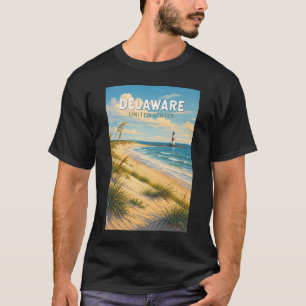 Delaware-Illustration Reise Kunst Vintage T-Shirt