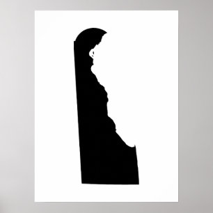 Delaware in Schwarz und Weiß Poster