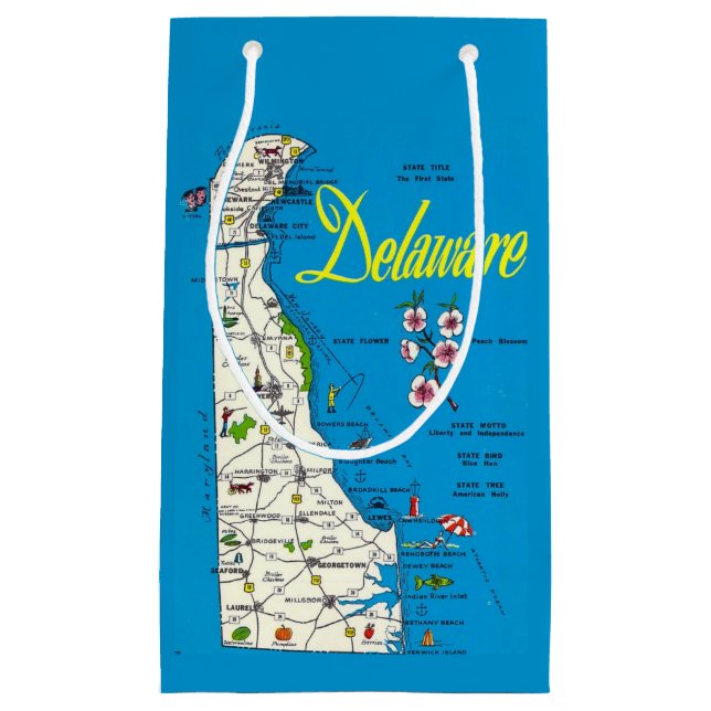 Delaware-Karte Kleine Geschenktüte (Vorderseite)