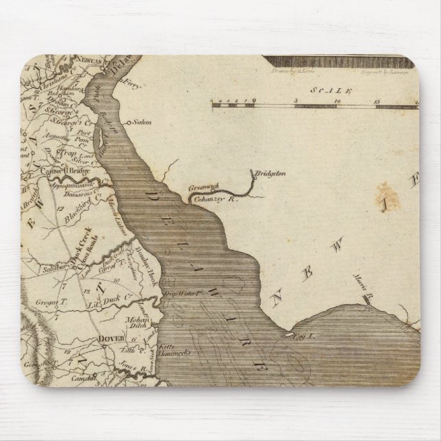 Delaware-Karte von Arrowsmith Mousepad (Vorne)