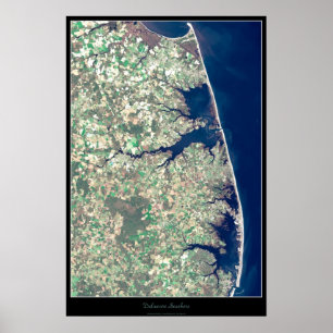 Delaware-Küstesatellitenplakat Poster