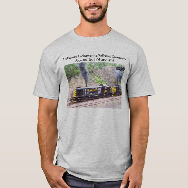 Delaware Lackawanna Railroad Company Alco RS-3s T-Shirt (Vorderseite)