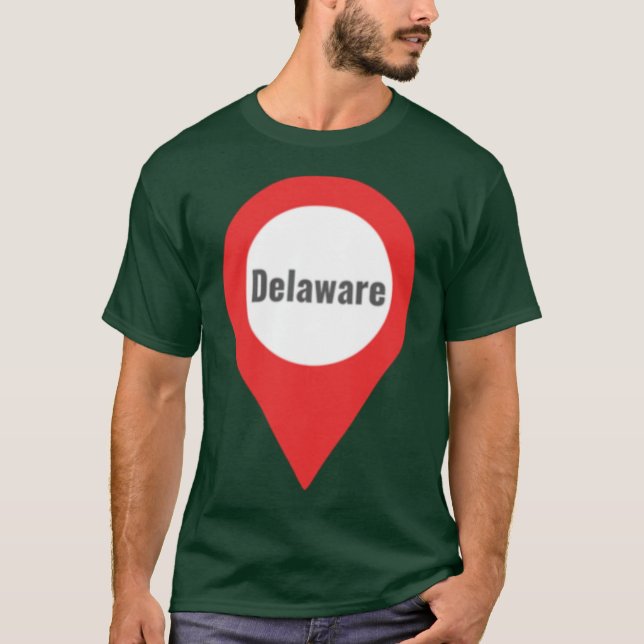 Delaware Location Tag pink T-Shirt (Vorderseite)