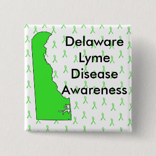 Delaware Lyme-Borreliose-Bewusstseinsbutton Button