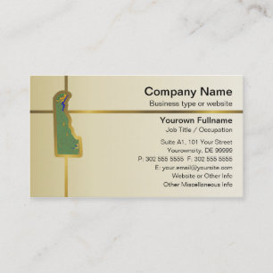 Delaware Map Business Card Visitenkarte