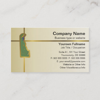 Delaware Map Business Card Visitenkarte