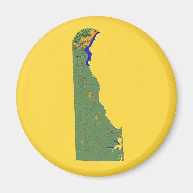Delaware Map Magnet (Vorne)
