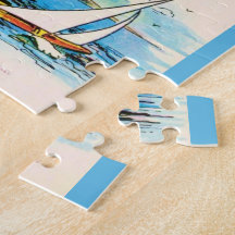 Delaware Maryland Vintage 11x14 Karte Jigsaw Puzzl