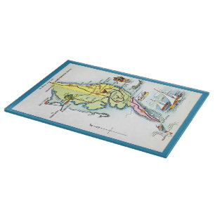 Delaware Maryland Vintage Karte Schneidebrett