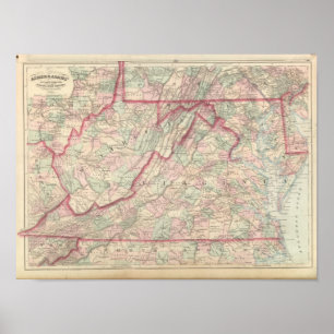 Delaware, Maryland, Virginia, West Virginia Poster