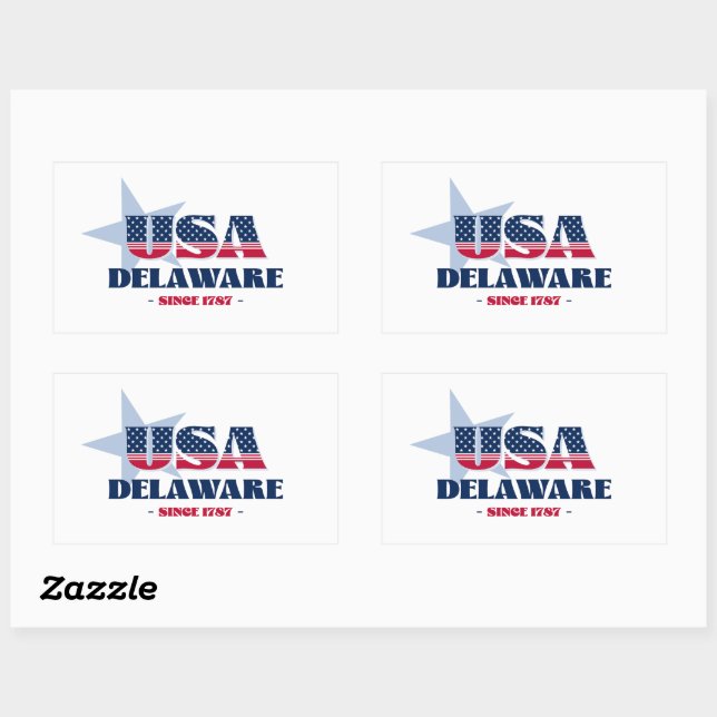 Delaware My Zuhause Staat Sticker (Blatt)