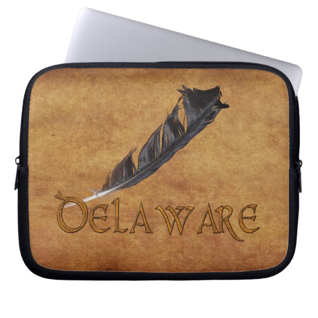 DELAWARE Native American Feaather Laptop Sleeve (Vorderseite)
