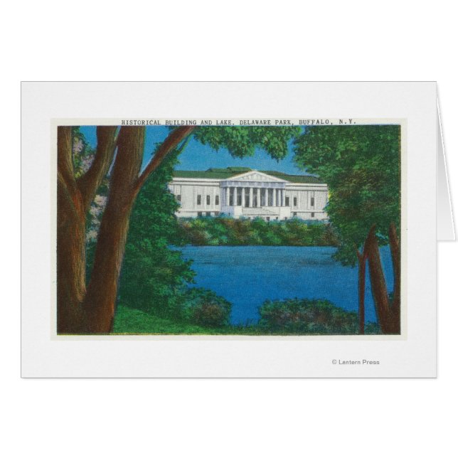 Delaware Park Historischer Bldg und Seeblick (Vorderseite (Horizontal))