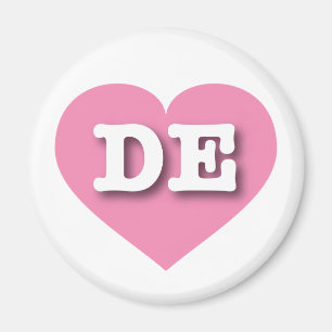 Delaware Pink Heart - I Liebe DE Magnet