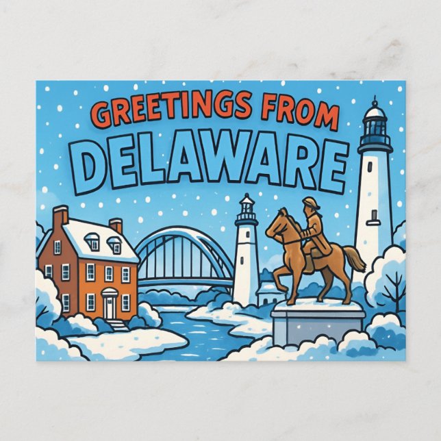 DELAWARE Postkarte (Vorderseite)