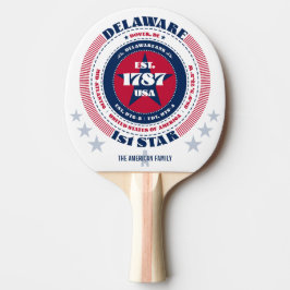 Delaware Prix Circular Typografy Monogram Tischtennis Schläger
