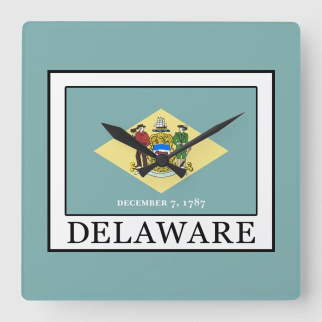 Delaware Quadratische Wanduhr (Vorderseite)
