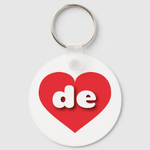 Delaware Red Heart - I Liebe DE Schlüsselanhänger