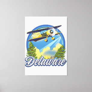 Delaware-Reiselogo Leinwanddruck