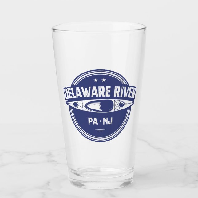 Delaware River Kayaking Glas (Vorderseite)