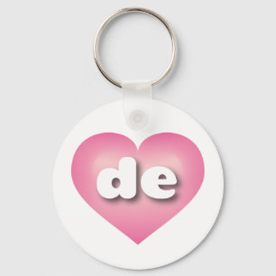 Delaware-rosa-fade-heart - I Liebe de Schlüsselanhänger