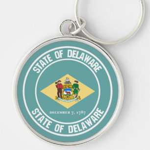 Delaware Round Emblem Schlüsselanhänger