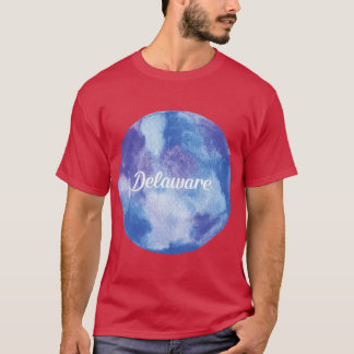 Delaware Round Watercolor Pastell Violet Blue T-Shirt