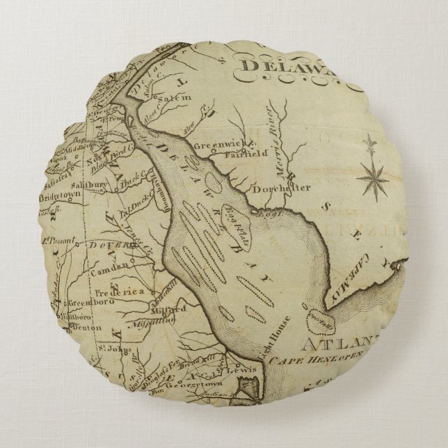 Delaware Rundes Kissen (Vorderseite)